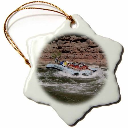 3dRose Rafting the Colorado River Grand Canyon Arizona - US03 DPB0086 - Douglas Peebles, Snowflake Ornament, Porcelain,