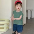 thumbnail image 2 of Bmisegm Toddler Boys Girls Sleeveless Summer Casual Tops Beach Holiday Shirts Vest 2-3 Years 90, 2 of 3