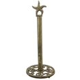 thumbnail image 1 of Antique Gold Cast Iron Starfish Extra Toilet Paper Stand 15", 1 of 2