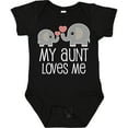 thumbnail image 3 of Inktastic My Aunt Loves Me Niece Nephew Elephant Boys or Girls Baby Bodysuit, 3 of 5