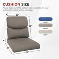 thumbnail image 2 of Planntonneo Outdoor Wicker Furniture Cushion Set, 25 x 22 x 4 Deep Seat Patio Chair Cushions, Grey, 1 Set, 2 of 7