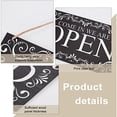thumbnail image 4 of Natural Wood Open and Closed Store Business Sign "Come in We're Open & Sorry We're Closed" Plaque Two Sided Reversible Store Hanging Sign for Shop Coffee Bar Door Window, 4 of 9