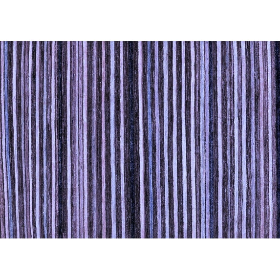 Ahgly Company Machine Washable Indoor Rectangle Abstract Blue Modern Area Rugs, 2' x 5'