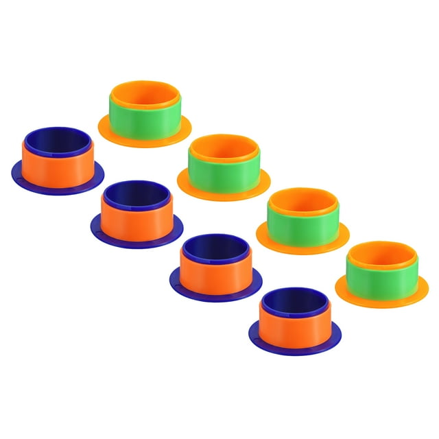Unique Bargains Poignée de Rétrécissement de 3 Pouces, Distributeur de Pellicule Extensible 8 Pcs Distributeur de Film Extensible Main en Plastique pour Meubles, Violet Orange