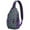 Dark Blue Christmas-1, variant on Sling Backpack,Dark Blue Christmas Dog and Snowman Pattern Sling Bag with Water Bottle Holder,Waterproof Sling Bag for Men/Women with Headphone Jack for Hiking,Travel