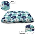thumbnail image 3 of Aqua Pet Bed, Spring Flowers on Blue Backdrop Style Nature Inspired Simplistic Blooms, Chew Resistant Pad for Dogs and Cats Cushion with Removable Cover, 24" x 39", Multicolor, by Ambesonne, 3 of 4