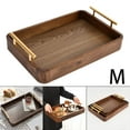 thumbnail image 4 of Solid Wood Serving Breakfast Trays,Food Fruit Plate Tableware,Rectangle Tray,Black ,Snack Tray for Restaurant Hotel Home Dinner M, 4 of 8