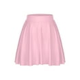 thumbnail image 2 of Eandarui Womens Ruffled Mini Skirt Casual Elastic Waistband Flared Tennis Skirts Homewear Sportwear Light Pink One Size, 2 of 7