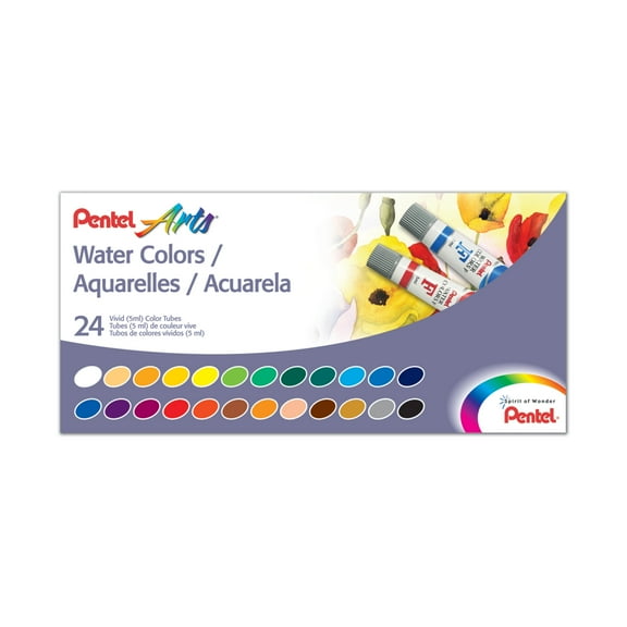 Pentel Watercolor Set, 24-Colors