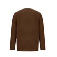 thumbnail image 5 of Yiliang Pullover Sweater for Men Fall and Winter Long Sleeve Warm and Thermal Top Clothes ,Coffee,2XL, 5 of 6