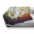 thumbnail image 3 of Africa Soft Flannel Fleece Throw Blanket, Fractal Deer Family Geometric Cut Shapes Hunt Adventure Themed Desert Eco Graphic, Cozy Plush for Indoor and Outdoor Use, 50" x 60", Multicolor, by Ambesonne, 3 of 6