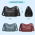 thumbnail image 2 of Crossbody Purse for Women Ladies Soft PU Leather Shoulder Bag with Multiple Pockets, Large Handbag Fashion Tote Top Handle Satchel, Blue, 2 of 7
