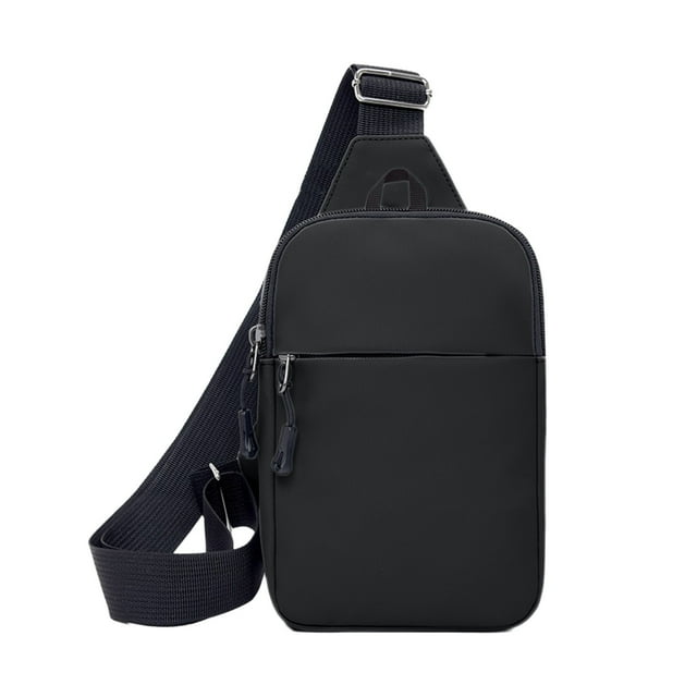 Small Crossbody Bag Polyester Waterproof Embroidered Shoulder Chest Backpack With Data Port 20 cm x 15 cm x 5 cm