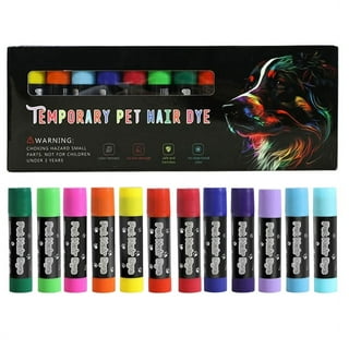 OPAWZ 12pcs Paint Pens for Temporary Dog Hair Dye, Non-Toxic Dog Safe Color  Paint Dye, Washable Pet Hair Dye, Hair Color Crayon, Grooming Accessories  Kit Marking Paint for Dogs, Cats, Birds and