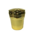thumbnail image 2 of Limei Car Ashtray with Lid Smell Proof Portable Ashtray Automotive Ashtrays with Clamshell Blue LED Indicator Mini Car Trash Can Car Ash Tray Set Ideal for Car,Home and Office Golden, 2 of 7