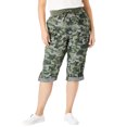 thumbnail image 1 of Woman Within Plus Size Petite Convertible Length Cargo Capri Pant Pants, 1 of 5