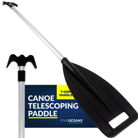 Five Oceans Kayak / Canoe Telescoping Paddle and Boat Hook, Black Extends 45 inches to 72 inches FO1885