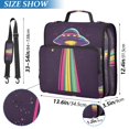 thumbnail image 2 of FORMRS Zipper Binder with Shoulder Strap 2-inch Ring 500 Sheet Capacity File Bag, Colorful UFO, 2 of 5