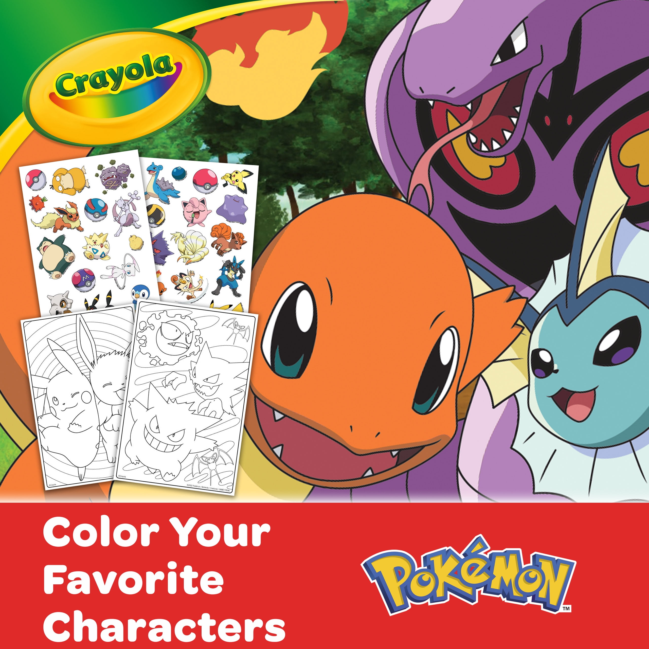 Crayola Pokémon Imagination Art Set (115pcs), Kids Art Kit, Includes  Pokemon Coloring Pages, Pokemon Gifts for Kids, Ages 5+ : Everything Else 
