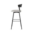 thumbnail image 3 of Amisco Ludwig 26 In. Swivel Counter Stool - Light Grey Polyester / Black Metal, 3 of 9
