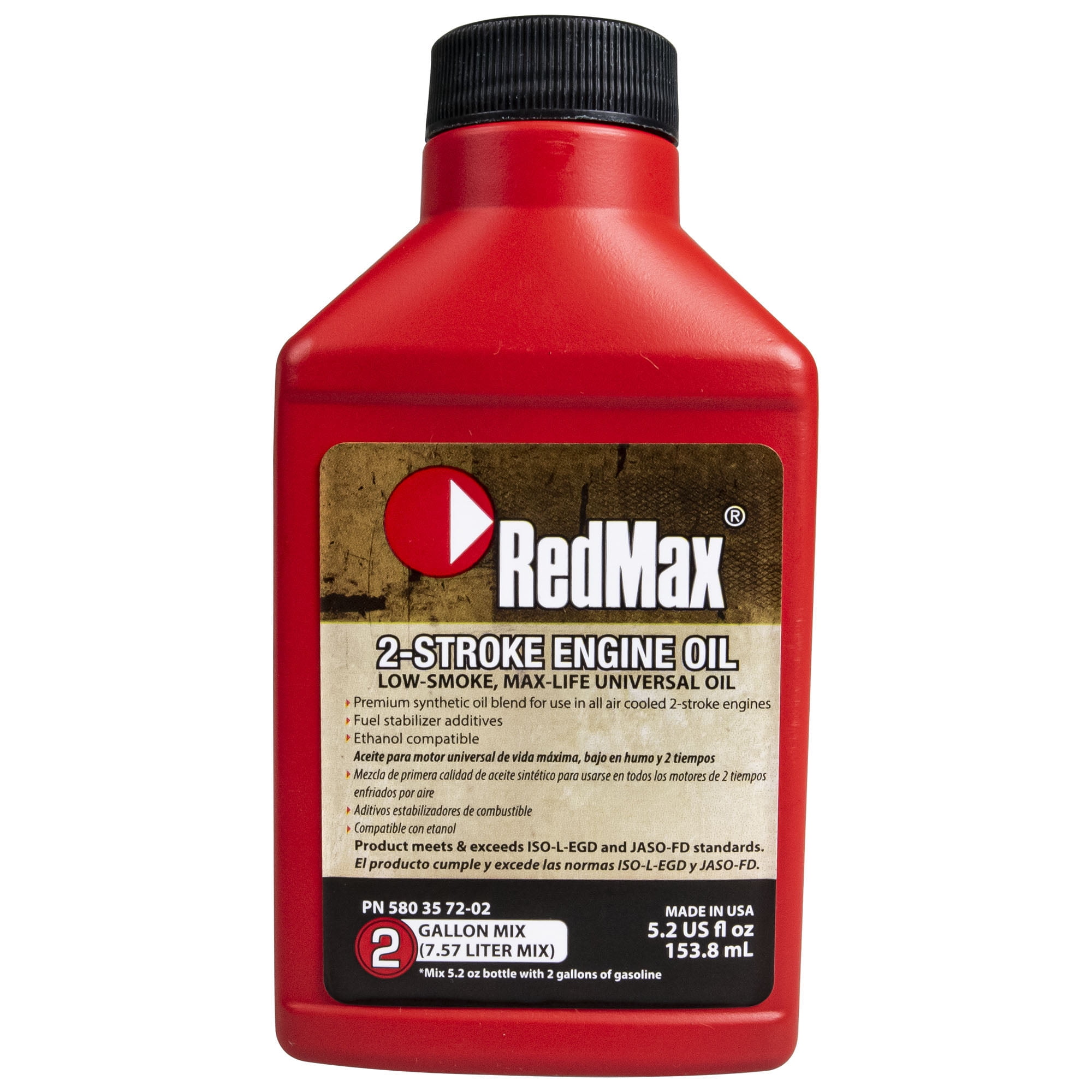 5.2oz Bottle RedMax Synthetic 2Stroke Engine Oil w/Fuel Stabilizer 50