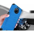 thumbnail image 3 of TJS Phone Case for Nokia G300 5G (N1374DL), Dual Layer Shockproof Brushed Armor Magnetic Metallic Phone Case Cover (Blue), 3 of 6