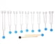 thumbnail image 3 of Juego de 9 Diapasones con Martillos para CuracióN, Terapia de Sonido, MeditacióN, Yoga, Aliviador del EstréS, Plata, 3 of 10