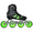 Blue, variant on Atom Pro Fitness 4x110 Outdoor Inline Skate Package