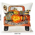 thumbnail image 3 of Halloween Spooky Pillow Covers 18x18 Inch, Festive Throw Pillow Cases with Hidden Zipper, Decorative Cushion Covers for Sofa Couch Bed Halloween Party Home Decor, 3 of 7