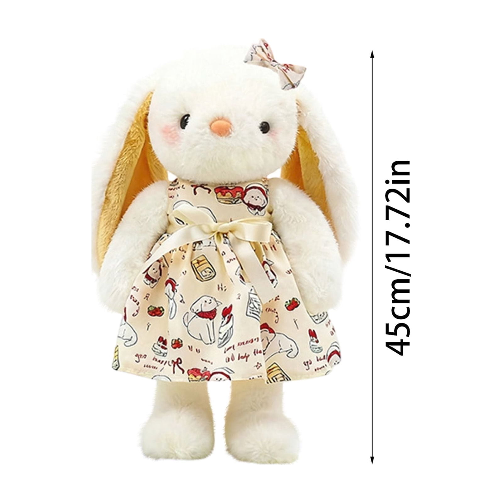 Plush Rabbit Stuffed Animal, Soft Floppy Bunny Toy for Girls Boys, Cute Easter Bunny Doll for Bedroom Decor, Hugging Pillow Gift 18 inch Blue