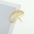 thumbnail image 5 of Unique Bargains 1 Pc Ponytail Buckle Hair Clip Hollow Hair Ponytail Cuff for Women Gold Tone Beige, 5 of 5