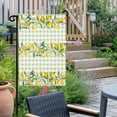 thumbnail image 2 of Garden Flag Double-Side Printed House Flag Yellow Lemon Yard Flag Summer Fruit Lemon Green White Buffalo Plaid Welcome Banner Decor Outdoor Holiday Decorations 28*40in, 2 of 8