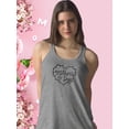 thumbnail image 2 of Mother's Day Plant Heart Racerback Tank Women -Image by Shutterstock, Female XX-Large, 2 of 4