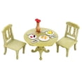 thumbnail image 1 of Juego de muebles de casa de muñecas en miniatura, mesa de comedor redonda verde, 1 of 1