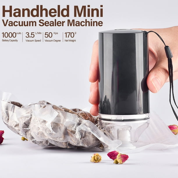 Handheld Mini Vacuum Sealer Machine Cordless USB Rechargeable Vacuum Sealing System Food Storage