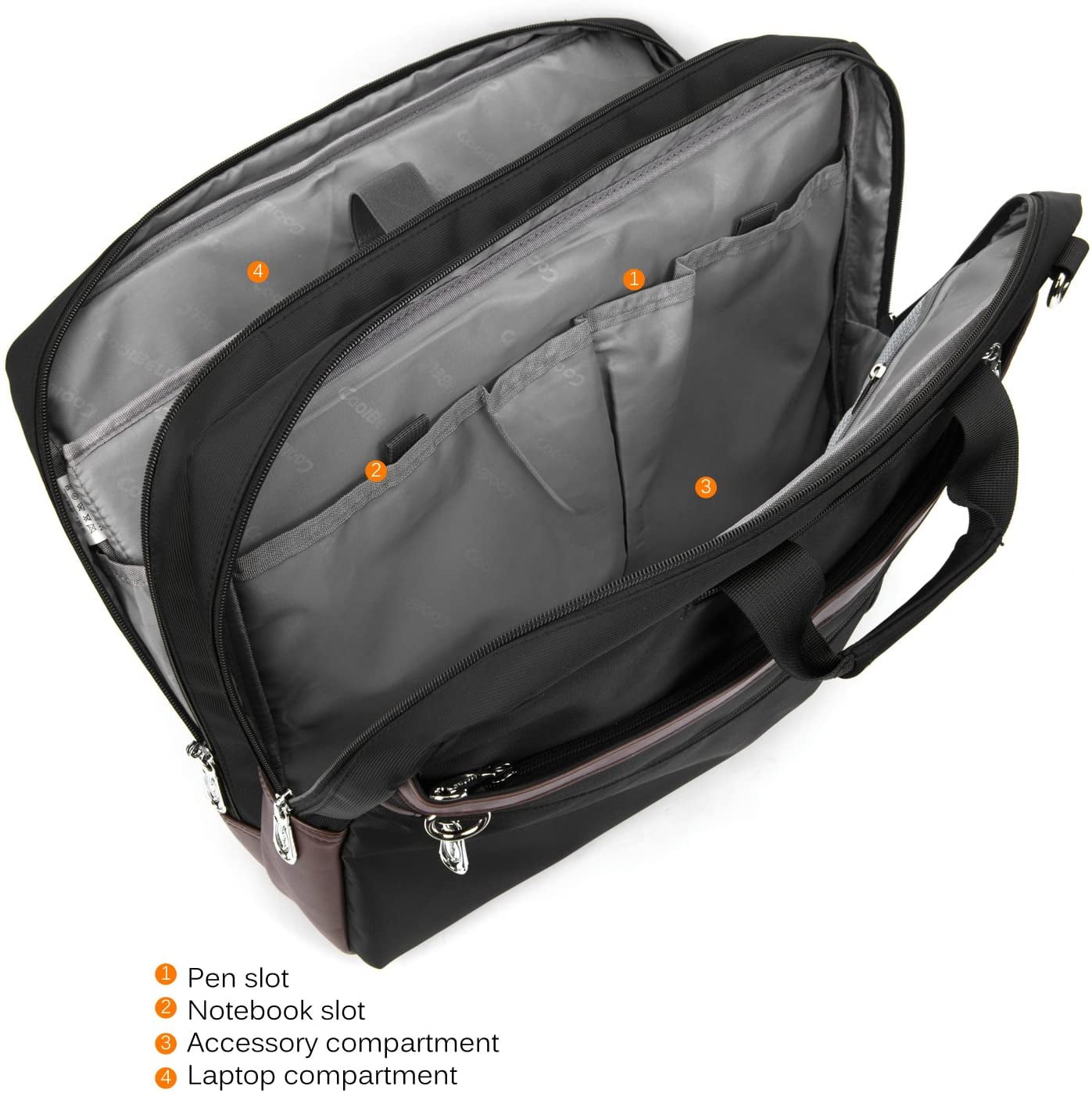 CoolBELL Convertible Backpack Shoulder Bag, Multi-Functional Laptop Case for Business, Travel and Leisure, Fits 17.3 Inch Laptop, Men/Women (Black)