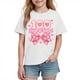 thumbnail image 1 of Camiseta de Manga Corta Linda para Niños Niñas Impresión Gráfica Escuela Temporada Casual Tee, Chicas Manga Corta Tops Ropa de Juego Suave Alternativa, 1 of 9