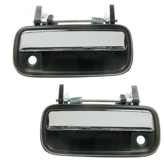 TRQ Chrome Outside Exterior Door Handle Pair Set for 89-95 Toyota Pickup Truck DHA37089