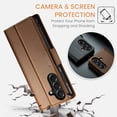 thumbnail image 5 of For Samsung Galaxy A37 A57 Case with Card Holder, Wallet Case for Women Men with RFID Blocking, Durable Leather Kickstand Magnetic Clasp Shockproof Phone Case, 5 of 14