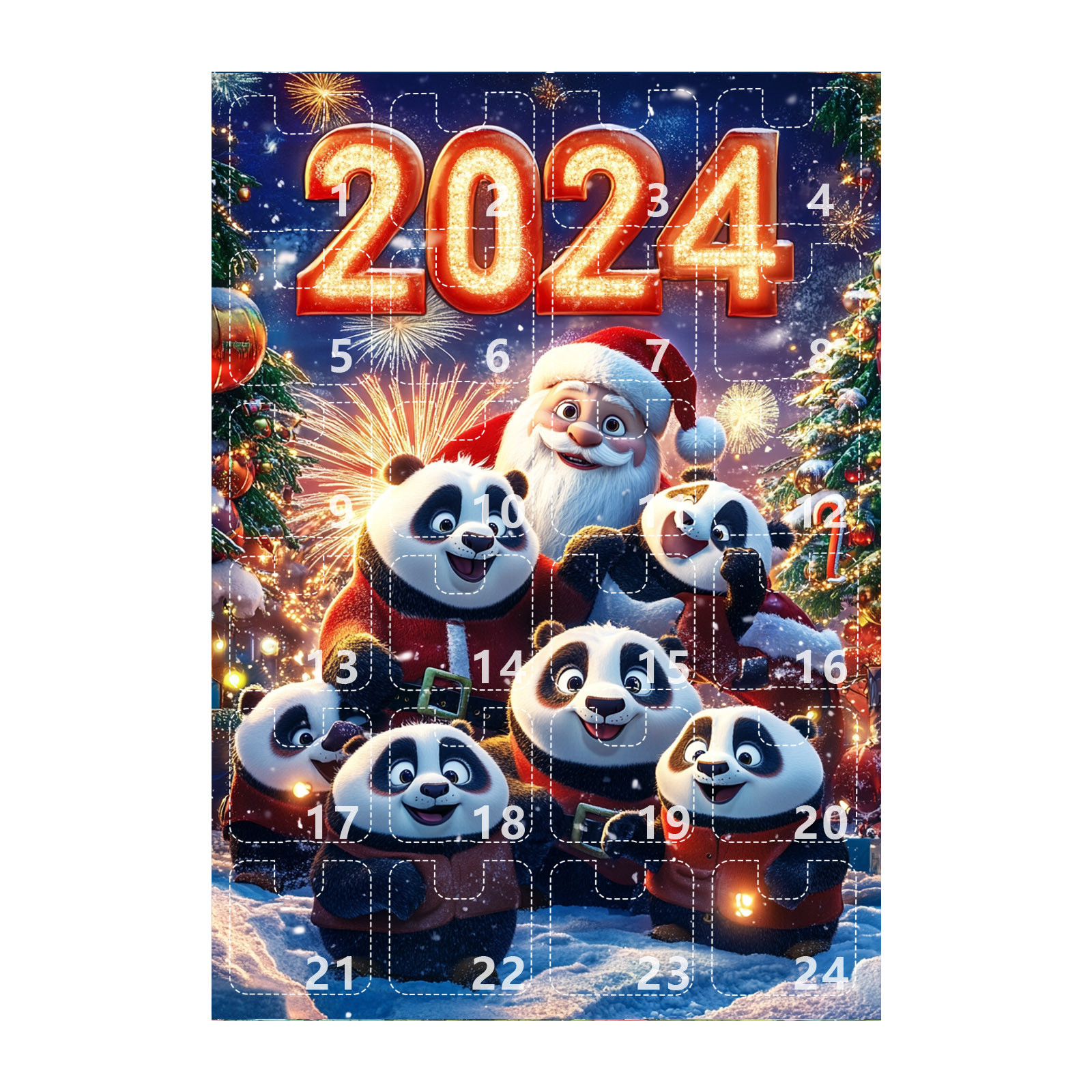 Fukaraa Trendy 2024 Christmas Countdown Advent Calendar DIY Bead