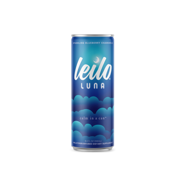 Leilo Sleep Drink with Kava, Blueberry Chamomile, 8.4 Ounce, Pack of 4