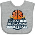 thumbnail image 3 of Inktastic I'd Rather Be Playing Basketball Boys or Girls Baby Bib, 3 of 4