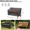 thumbnail image 5 of Outdoor Patio Garden Bench Cover - 2/3/4 Seat Outside Park Loveseat, Sofa, Glider, Furniture Cover Patio Bench Cover, 5 of 7