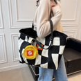 thumbnail image 3 of CGCBAG Bolso de mano de lona con capacidad de almacenamiento informal para mujer, bolso de hombro sencillo para ir al trabajo, bolsos de diseñador de moda, 3 of 5