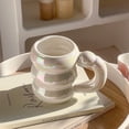 thumbnail image 3 of Inteprter Taza de cerámica para café, té, agua, tazas creativas, contenedor de desayuno, taza colorida para parejas, tazas nórdicas de oficina, regalo Teteras Rosa Inteprter HA081409-02, 3 of 6