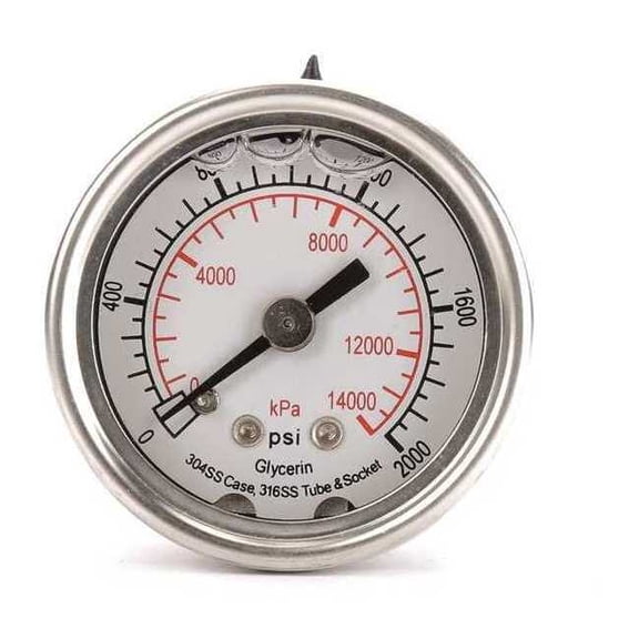 Manufacturer Varies Pressure Gauge,Liquid Filled,1-1/2 In 4CFN3