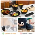 thumbnail image 3 of 48pcs Vajilla Juego Cocina Paja Trigo Plato Tazas Kit Modelo Negro, 3 of 4
