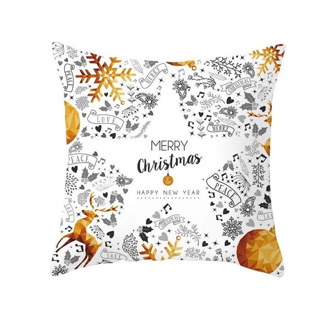 Funda de almohada decorativa para Navidad y Año Nuevo, funda de cojín para sofá, dormitorio, decoración del hogar, regalo de Navidad, 45x45cm