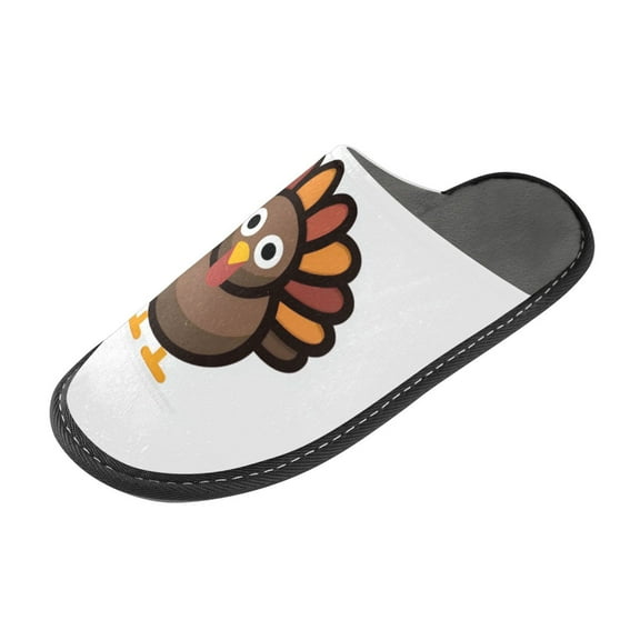 IAUYY Memory Foam House Slippers Suitable for Both Men and Women. Comfortable, Anti-Slip Plush Flat-Bottomed Slippers The Best Holiday Gift The Turkey's Face