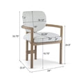 thumbnail image 2 of Drew Modern Upholstered Dining Chairs with Solid Wood Frame, White, Set of 2, 2 of 9
